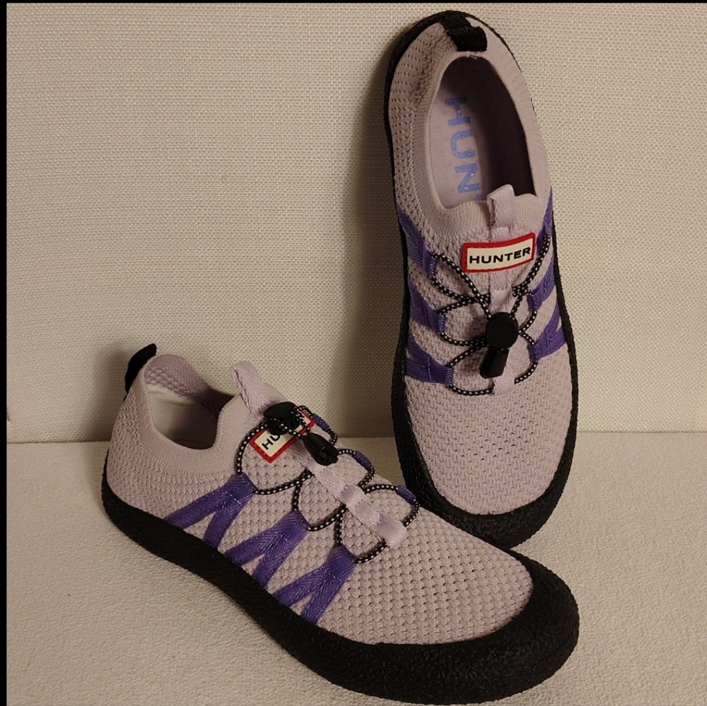 Hunter Videl Casual Slip-on Flat Water Shoes. Purple Light. Size 9 M